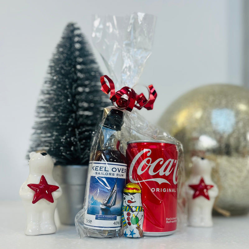 Keel Over Sailors Rum - Miniature Chritmas Stocking Filler