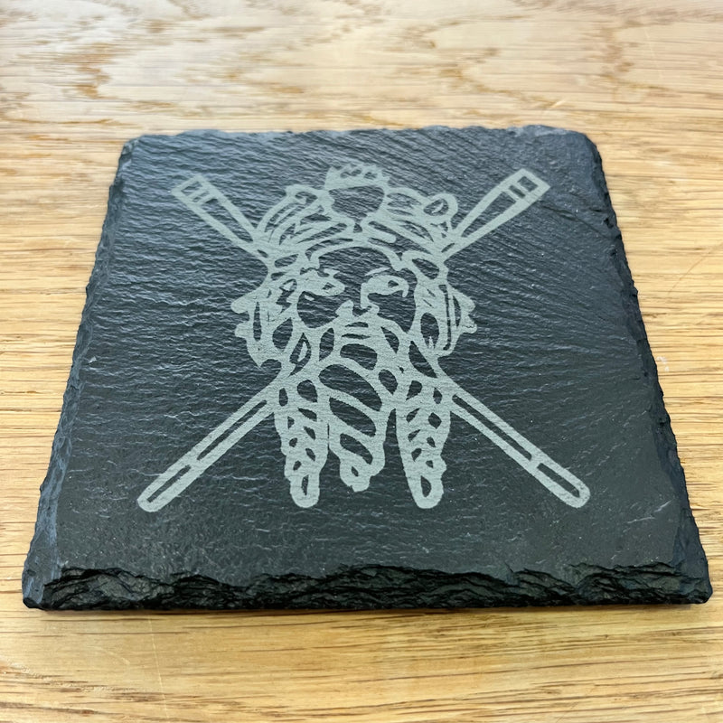Slate Coaster engraved with Tyne Rowing Club Logo